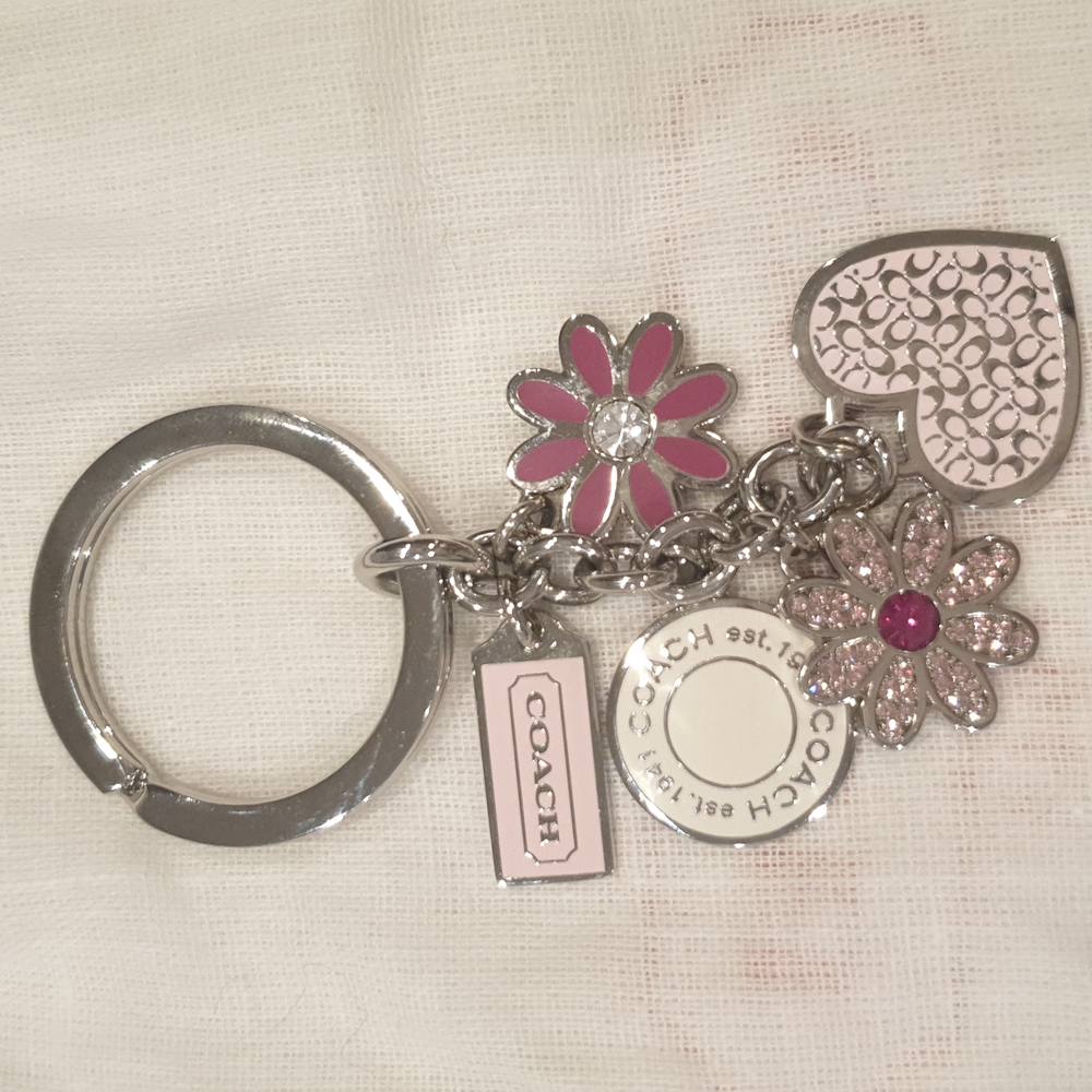 Coach Signature charms keychain